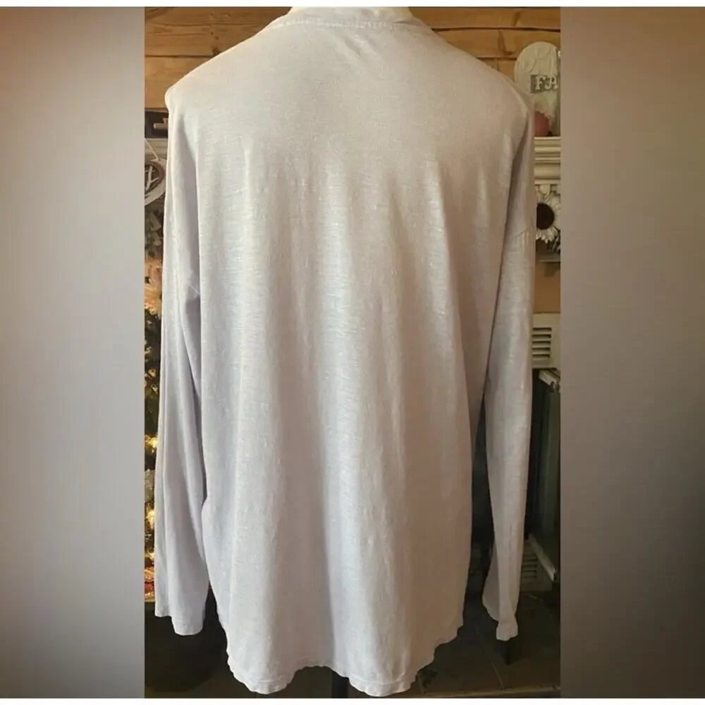 Eileen Fisher Wmn Ivory Hemp Organic Cotton Tunic Oversized Top Lagen Look - Picture 5 of 6